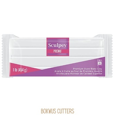 Barra de argila para cozedura Sculpey Premo branca 454 g