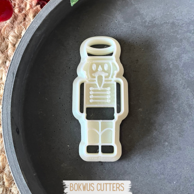 Cortador de bolachas em forma de soldado do Quebra-Nozes branco