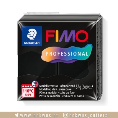 Pacote preto de massa de modelar FIMO Professional, 57 g, para cozer em forno