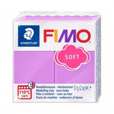 Massa de modelar FIMO SOFT lilás em embalagem transparente da Staedtler
