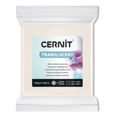 Pacote branco de massa para modelar Cernit Translucent 250g