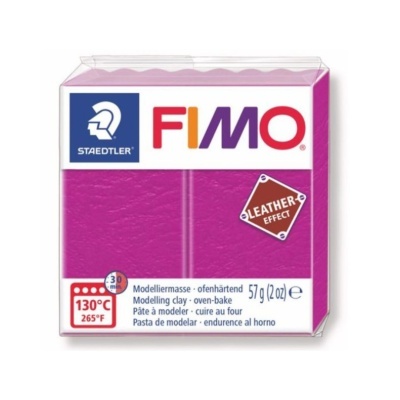 Massa para modelar FIMO cor rosa efeito couro da Staedtler