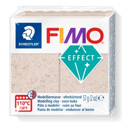Pacote de pasta de modelar FIMO Effect bege com partículas brilhantes