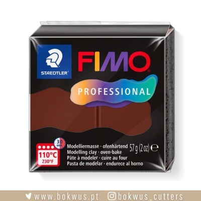 Pacote de massa modelar FIMO Professional castanho escuro