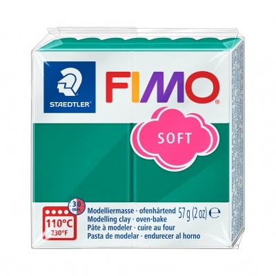 Barra de massa de modelar FIMO Soft verde escura