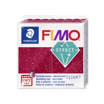 Pacote de massa de modelar vermelha com brilho FIMO Effect da Staedtler