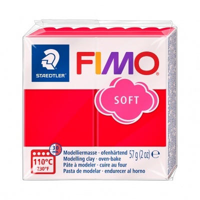 Pacote de massa de modelar FIMO Soft vermelha da Staedtler