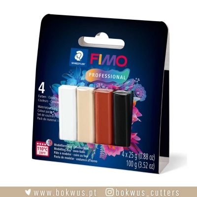 Pacote de massa modelar FIMO Professional com 4 cores