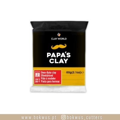 Pacote de barro para modelar preto e amarelo da CLAY WORLD PAPA'S CLAY