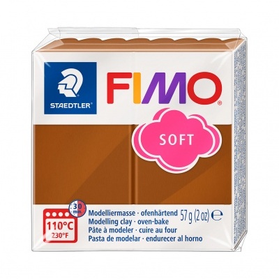 Embalagem de massa de modelar FIMO SOFT castanha da Staedtler