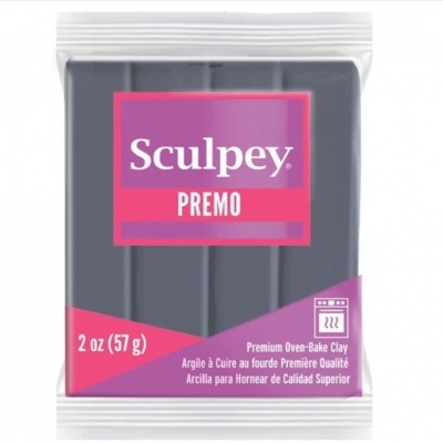 Pacote de barro para cozedura Sculpey Premo cinzento escuro 57 g