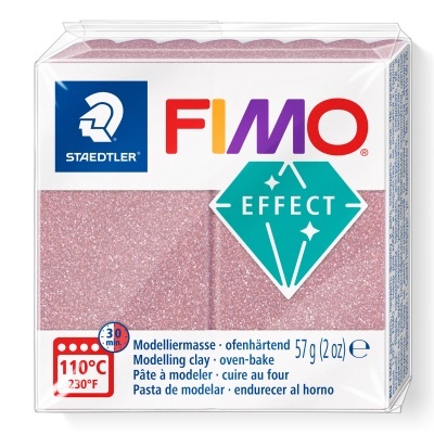 Embalagem de massa para modelar FIMO Effect rosa brilhante