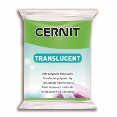 Pacote de massa polimérica translúcida Cernit com design colorido e texto multilingue