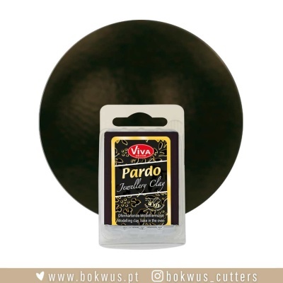 Barra de plasticina Viva Jewellery Clay cor Pardo em embalagem blister