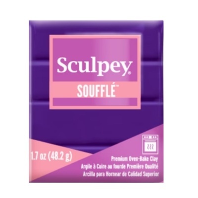 Pacote de massa de modelar Sculpey Soufflé roxo e rosa