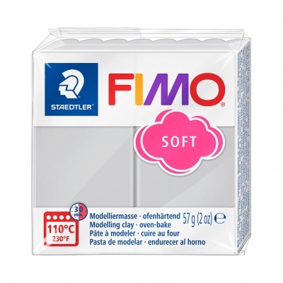 Pacote de pasta de modelar FIMO SOFT cinza claro