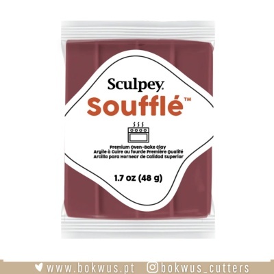Pacote de argila para modelar Sculpey Soufflé bordô