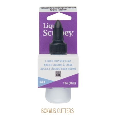 Embalagem de massa polimérica líquida Liquid Sculpey cor turquesa translúcido
