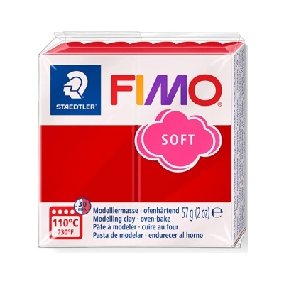 Pacote de massa de modelar FIMO Soft vermelho da Staedtler