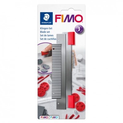 Conjunto de lâminas FIMO STAEDTLER para modelagem com cabo vermelho e lâminas metálicas