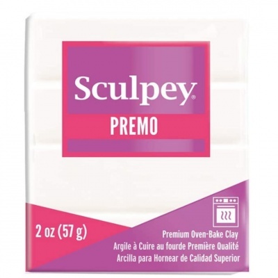 Embalagem de massa para modelar Sculpey PREMO, 57 g, branco e roxo