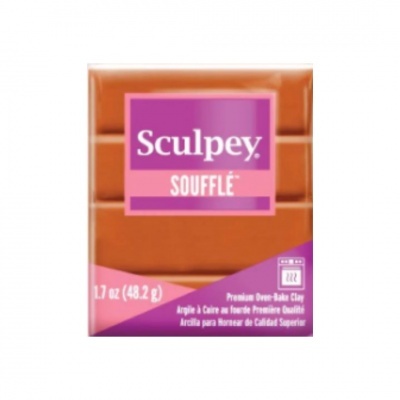 Argila para cozedura Sculpey soufflé cor terracota