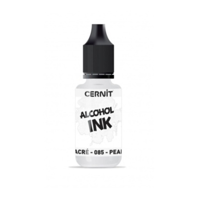 Frasco de tinta em álcool Cernit branco e preto