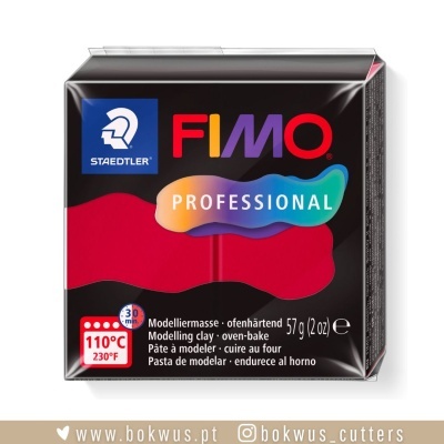 Embalagem de massa de modelar FIMO Professional vermelha da Staedtler