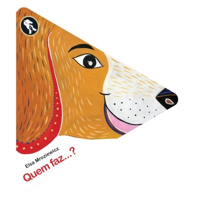 Capa de livro infantil em forma de cabeça de cão colorida