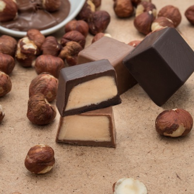 Bombons com Creme de Avelã