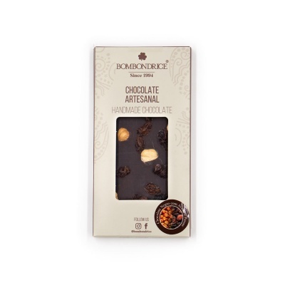 Tablete de Chocolate Negro 70% com Avelãs e Passas