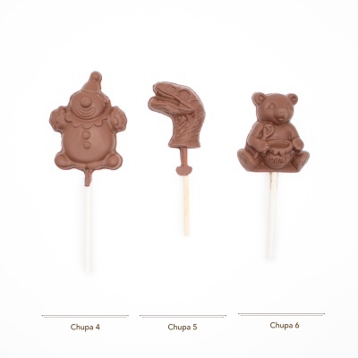 Chupa de Chocolate de Leite - Figuras Temáticas