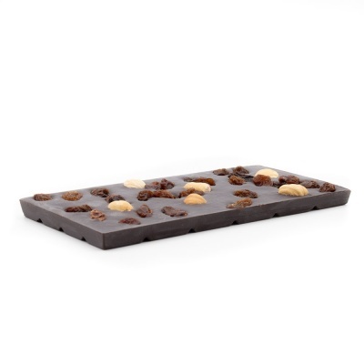 Tablete de Chocolate Negro 70% com Avelãs e Passas