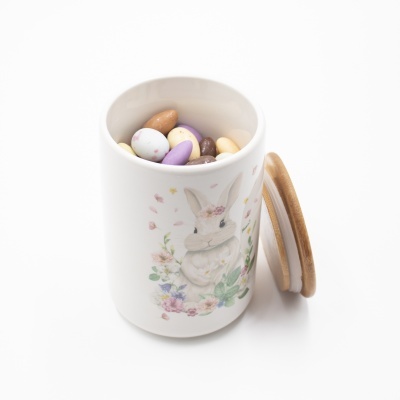Frasco Decorativo em Cerâmica com Sortido de Amêndoas 🐰 Frasco Decorativo em Cerâmica com Sortido de Amêndoas 🐰