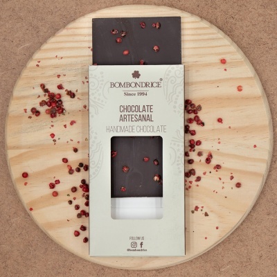Tablete de Chocolate Negro 70% com Pimenta Rosa
