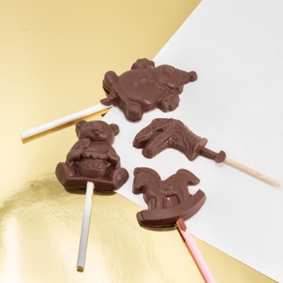 Chupa de Chocolate de Leite - Figuras Temáticas