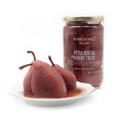 Pêra Rocha em Vinho Tinto