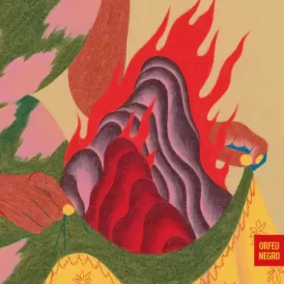 Capa de livro ilustrada com figura, cores vivas e texto 'Elvis Guerra Ramonera'