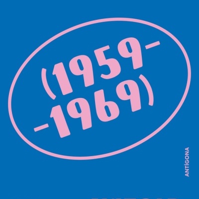Capa de livro azul com texto rosa com título Diário Volume II (1959-1969) de Witold Gombrowicz.
