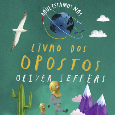 Capa de livro infantil com ilustrações coloridas e título em letras coloridas