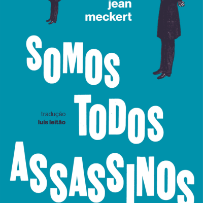 Capa azul de livro com título branco e figuras masculinas suspensas por cordas