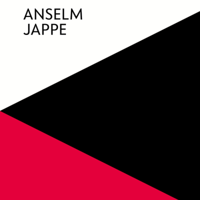 Capa de livro com texto 'CONFERÊNCIAS DE LISBOA', 'ANSELM JAPPE', 'ANTÍGONA' e design geométrico em branco, preto e vermelho.