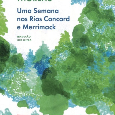 Capa de livro com ilustração verde e azul de árvores e vegetação, título e autor em destaque