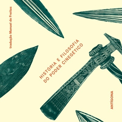 Capa de livro com texto em laranja e ilustrações de armas em verde sobre fundo creme