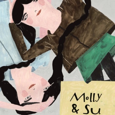 Capa de livro com duas mulheres ilustradas, texto 'Molly & Su' e autor Klara Persson