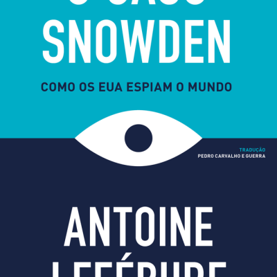 Capa do livro O Caso Snowden em azul com texto branco