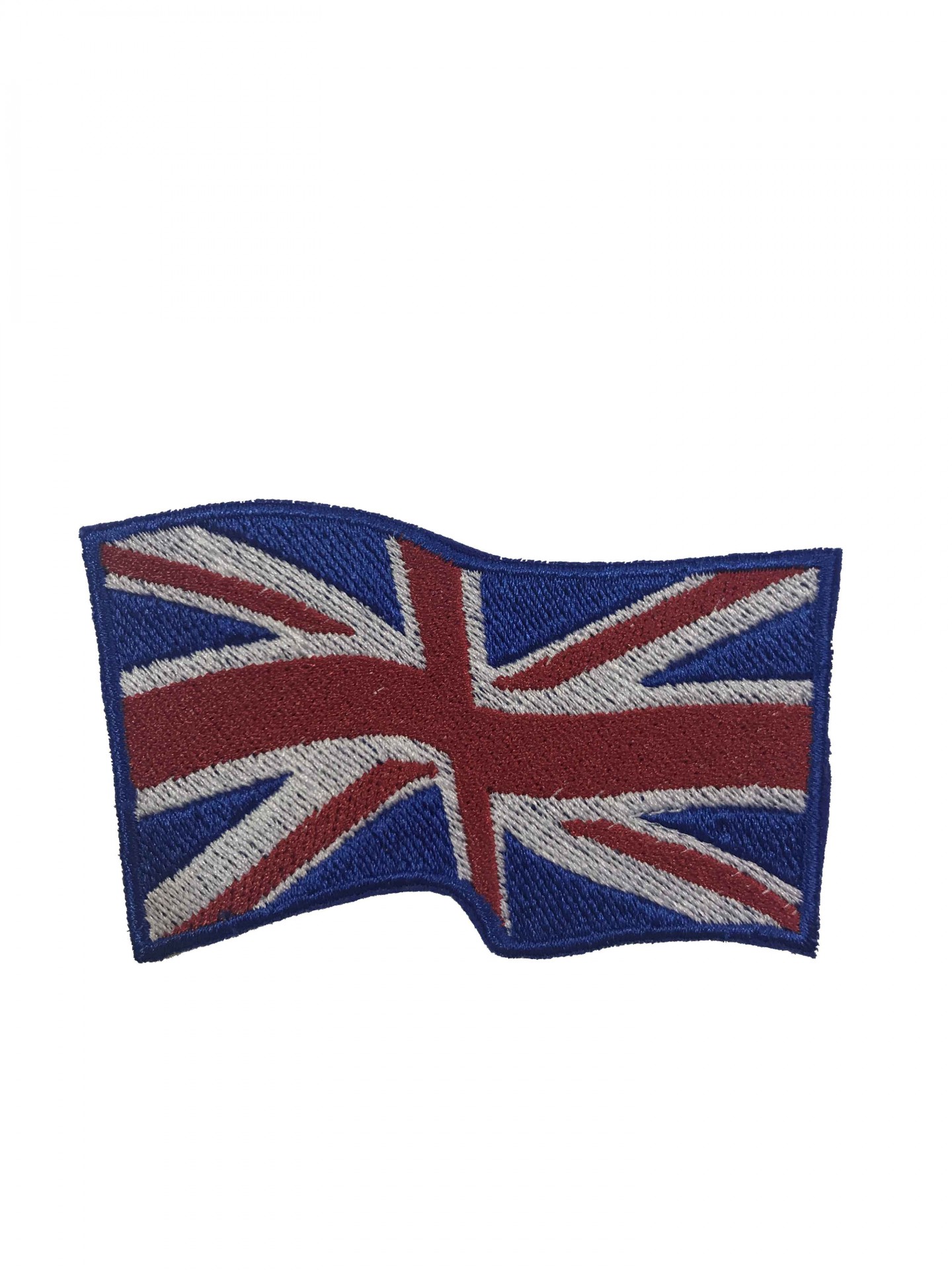 Patch bordado da bandeira do Reino Unido em azul, vermelho e branco