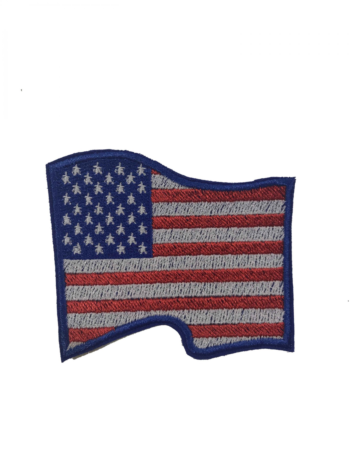 Emblema bordado da bandeira dos EUA com estrelas e listras