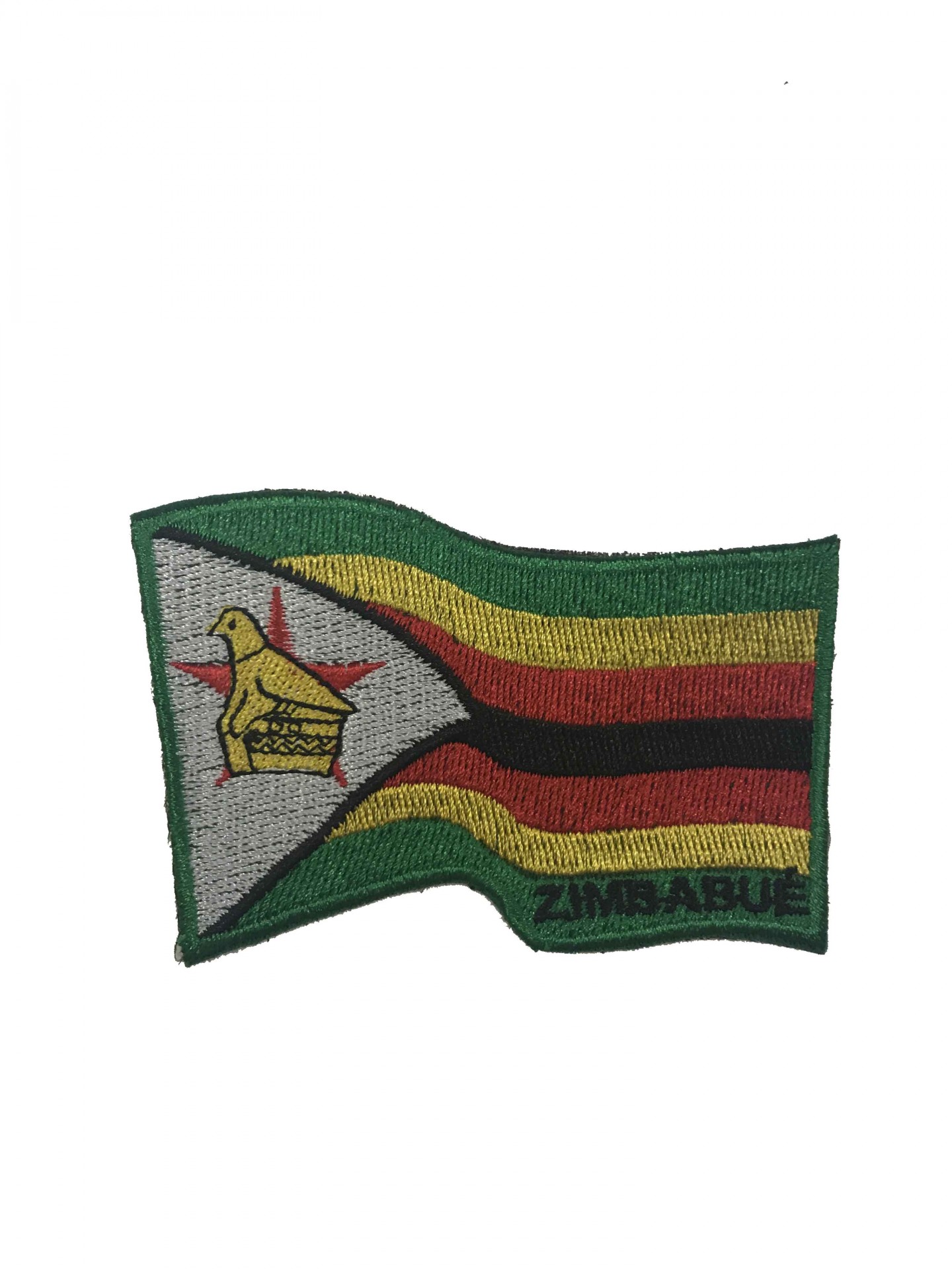 Emblema bordado da bandeira do Zimbábue