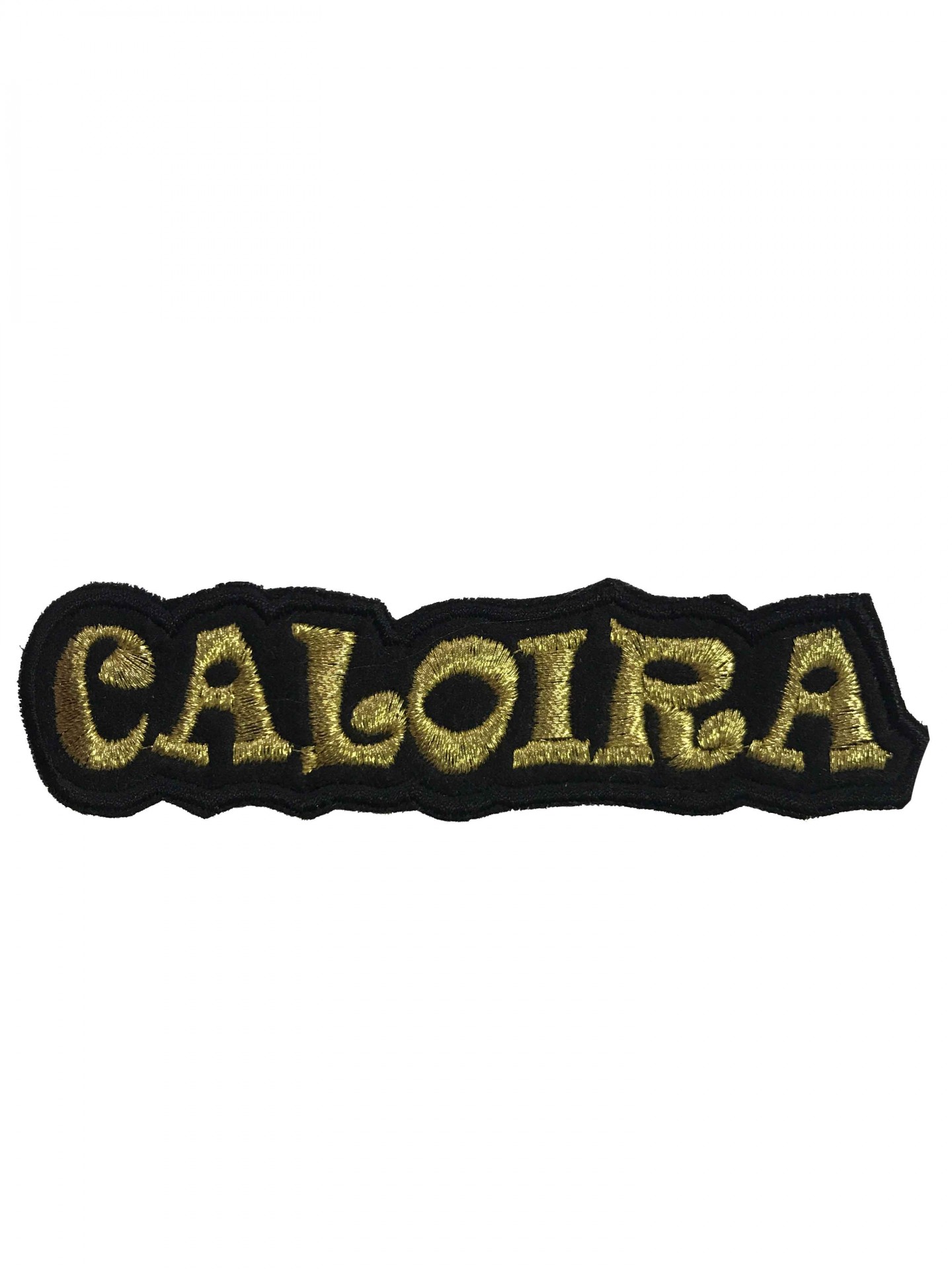 Patch bordado com texto dourado CALOIRA